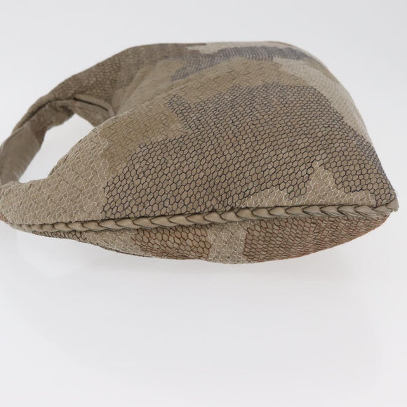 BOTTEGA VENETA INTRECCIATO Hobo Shoulder Bag Leather Gray Auth 176061V