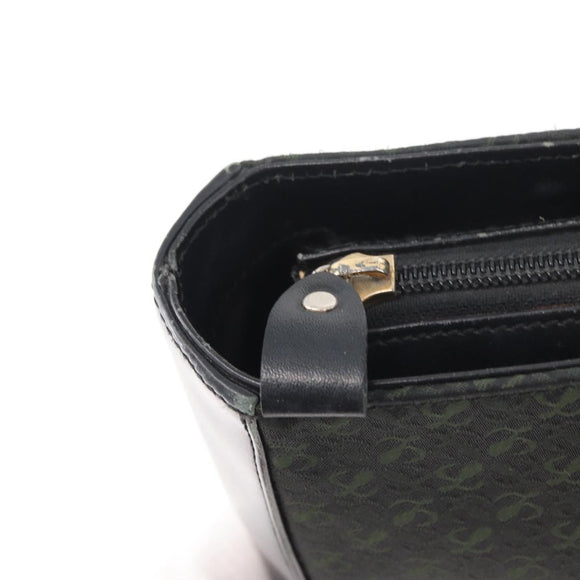 LOEWE Hand Bag Nylon Green Gold Auth 176062A