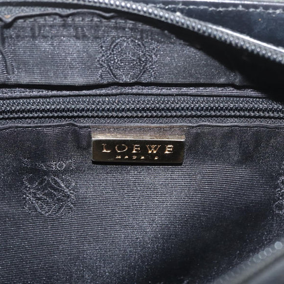 LOEWE Hand Bag Nylon Green Gold Auth 176062A