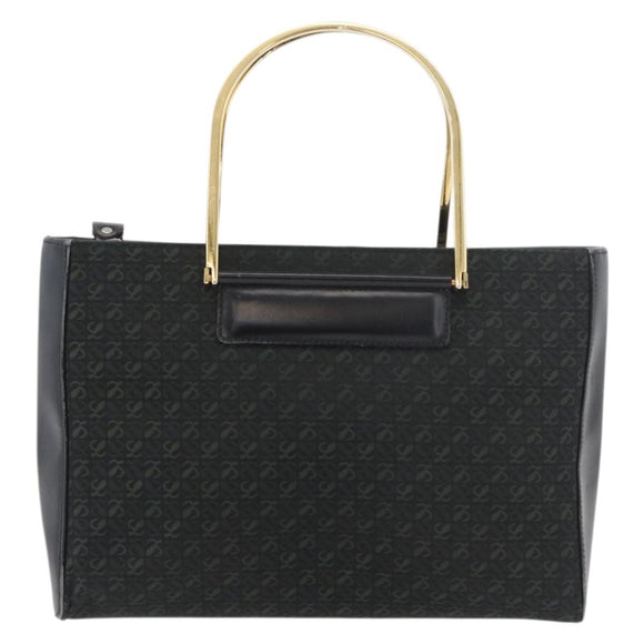 LOEWE Hand Bag Nylon Green Gold Auth 176062A