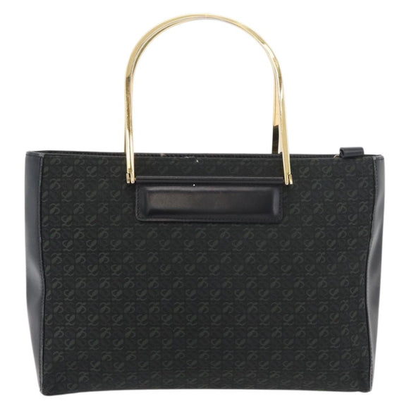 LOEWE Hand Bag Nylon Green Gold Auth 176062A