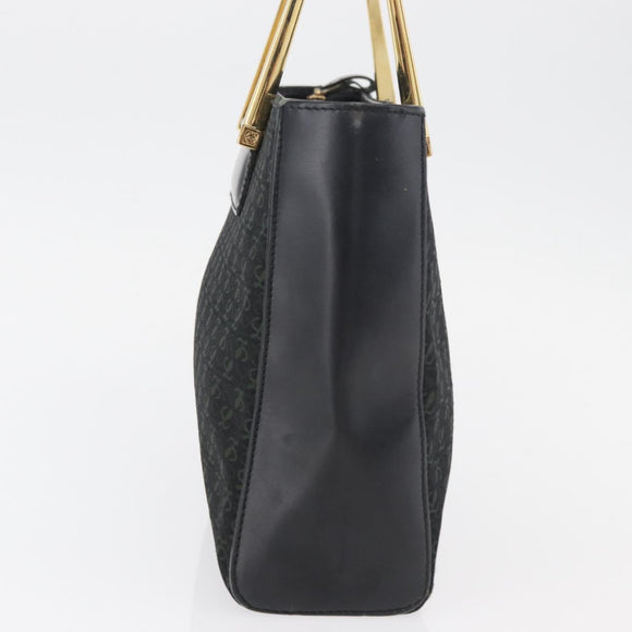 LOEWE Hand Bag Nylon Green Gold Auth 176062A