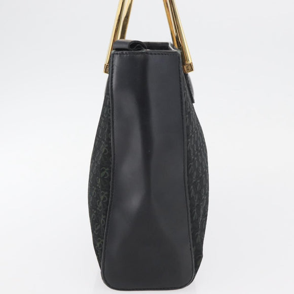 LOEWE Hand Bag Nylon Green Gold Auth 176062A