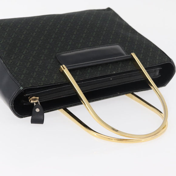 LOEWE Hand Bag Nylon Green Gold Auth 176062A