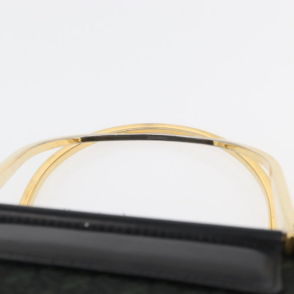 LOEWE Hand Bag Nylon Green Gold Auth 176062A