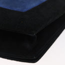 SAINT LAURENT Shoulder Bag Suede Black Gold Silver Auth 176065A-16