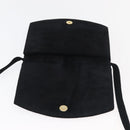 SAINT LAURENT Shoulder Bag Suede Black Gold Silver Auth 176065A-10