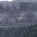SAINT LAURENT Shoulder Bag Suede Black Gold Silver Auth 176065A-17