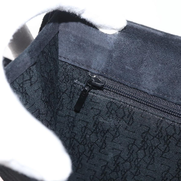 SAINT LAURENT Shoulder Bag Suede Black Gold Silver Auth 176065A