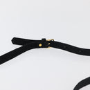 SAINT LAURENT Shoulder Bag Suede Black Gold Silver Auth 176065A-8
