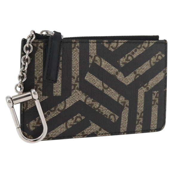 GUCCI GG Supreme GG Caleido Coin Purse PVC Beige Silver 411818 Auth 176069A