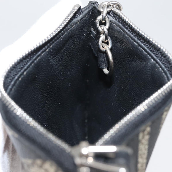 GUCCI GG Supreme GG Caleido Coin Purse PVC Beige Silver 411818 Auth 176069A