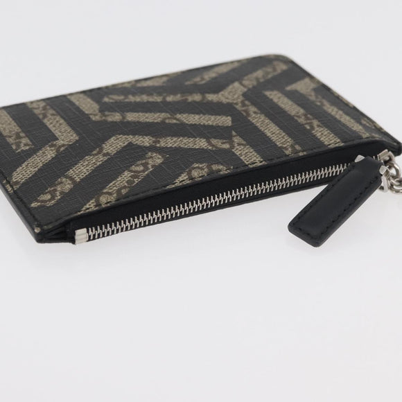 GUCCI GG Supreme GG Caleido Coin Purse PVC Beige Silver 411818 Auth 176069A