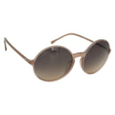 CHANEL COCO Mark Sunglasses plastic Beige CC Auth 176077A-1