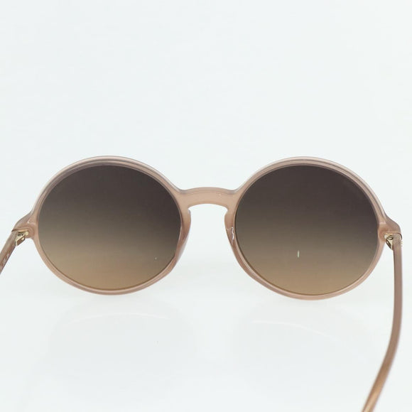 CHANEL COCO Mark Sunglasses plastic Beige CC Auth 176077A