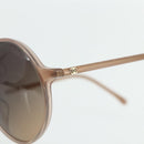 CHANEL COCO Mark Sunglasses plastic Beige CC Auth 176077A-6