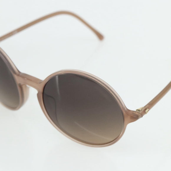 CHANEL COCO Mark Sunglasses plastic Beige CC Auth 176077A