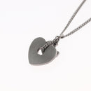 CHANEL COCO Mark Necklace metal Black CC Auth 176078A-10