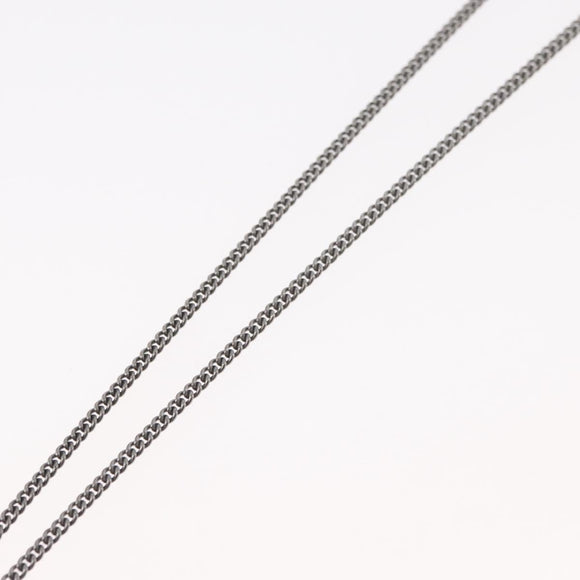 CHANEL COCO Mark Necklace metal Black CC Auth 176078A