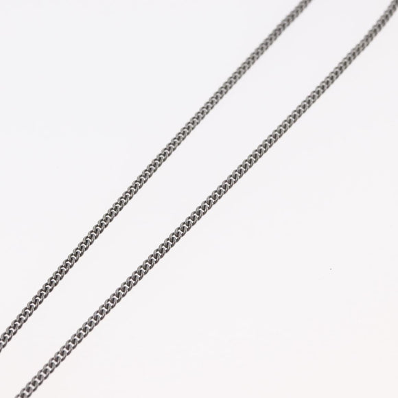 CHANEL COCO Mark Necklace metal Black CC Auth 176078A
