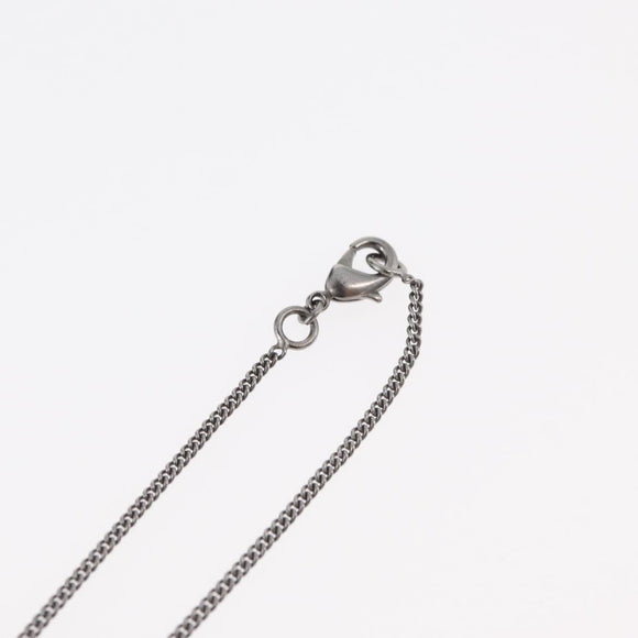 CHANEL COCO Mark Necklace metal Black CC Auth 176078A