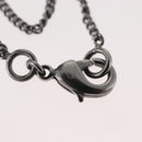 CHANEL COCO Mark Necklace metal Black CC Auth 176078A-12