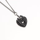 CHANEL COCO Mark Necklace metal Black CC Auth 176078A-3