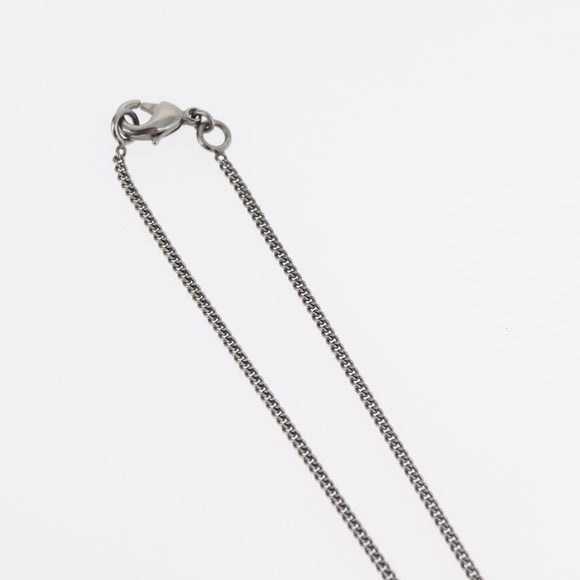 CHANEL COCO Mark Necklace metal Black CC Auth 176078A
