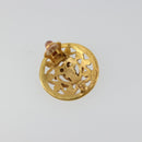 CHANEL COCO Mark Earring metal Gold Tone CC Auth 176079A-12
