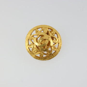 CHANEL COCO Mark Earring metal Gold Tone CC Auth 176079A - 0