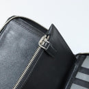 PRADA Long Wallet Safiano leather Black Silver Auth 176080A-10