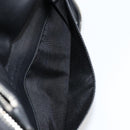 PRADA Long Wallet Safiano leather Black Silver Auth 176080A-21