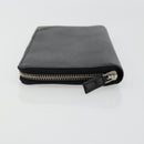 PRADA Long Wallet Safiano leather Black Silver Auth 176080A-5