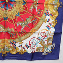 HERMES Carre 90 Scarf ""LUNA PARK"" Silk Blue Auth 176081A-10