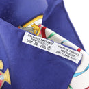 HERMES Carre 90 Scarf ""LUNA PARK"" Silk Blue Auth 176081A-13