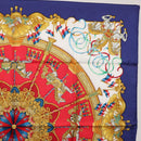 HERMES Carre 90 Scarf ""LUNA PARK"" Silk Blue Auth 176081A-4