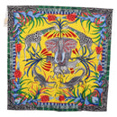 HERMES Carre 90 Scarf ""LA MARCHE DU ZAMBEZE"" Silk Multicolor Auth 176082V-1