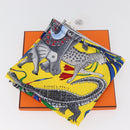 HERMES Carre 90 Scarf ""LA MARCHE DU ZAMBEZE"" Silk Multicolor Auth 176082V-12