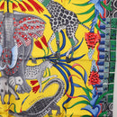 HERMES Carre 90 Scarf ""LA MARCHE DU ZAMBEZE"" Silk Multicolor Auth 176082V-7