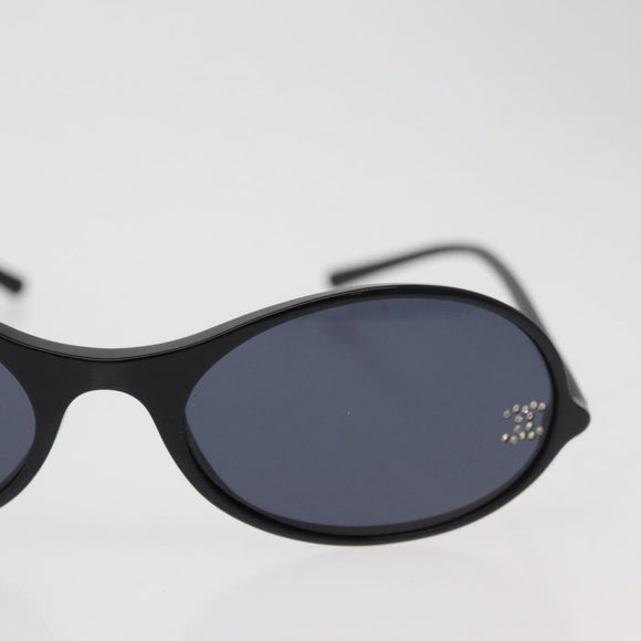 CHANEL COCO Mark Sunglasses plastic Black CC Auth 176084A