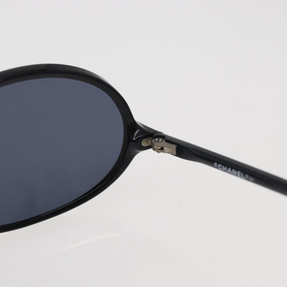 CHANEL COCO Mark Sunglasses plastic Black CC Auth 176084A