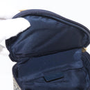 Christian Dior Trotter Canvas Saddle Pouch Navy Gold Auth 176085A-15