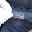 Christian Dior Trotter Canvas Saddle Pouch Navy Gold Auth 176085A-19