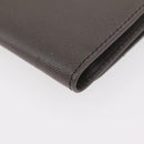 PRADA Safiano leather Wallet Gray Gold Auth 176090A-17
