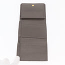 PRADA Safiano leather Wallet Gray Gold Auth 176090A-7