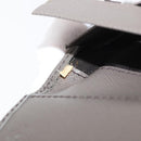 PRADA Safiano leather Wallet Gray Gold Auth 176090A-9