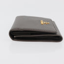 PRADA Safiano leather Wallet Gray Gold Auth 176090A-4