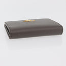 PRADA Safiano leather Wallet Gray Gold Auth 176090A-6