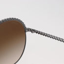 CHANEL Sunglasses metal Silver CC Auth 176091A-15