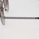 CHANEL Sunglasses metal Silver CC Auth 176091A-7